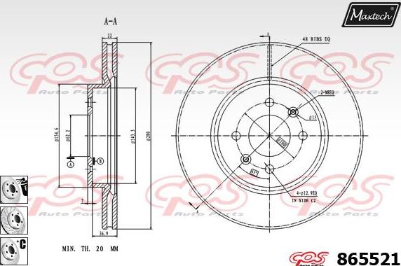 Maxtech 70203013 - Ремкомплект, гальмівний супорт autocars.com.ua