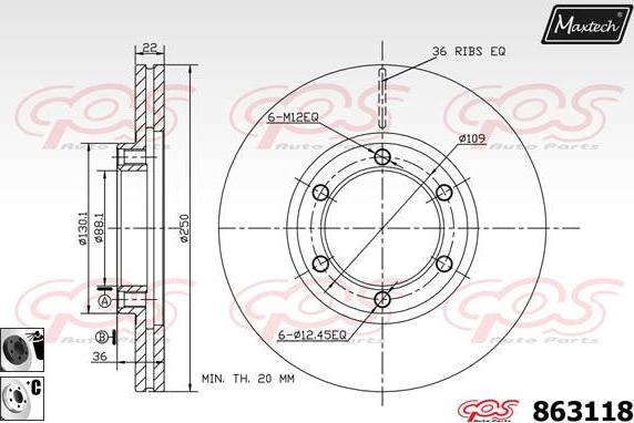 Maxtech 70203018 - Ремкомплект, тормозной суппорт autodnr.net