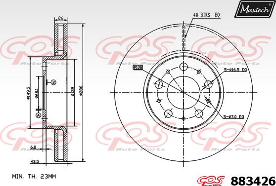 Maxtech 70203022 - Ремкомплект, гальмівний супорт autocars.com.ua