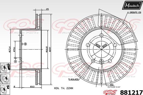 Maxtech 70203034 - Ремкомплект, гальмівний супорт autocars.com.ua