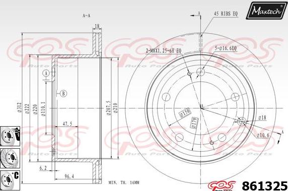 Maxtech 70203041 - Ремкомплект, гальмівний супорт autocars.com.ua