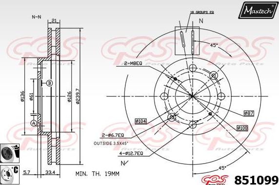 Maxtech 70203044 - Ремкомплект, тормозной суппорт autodnr.net