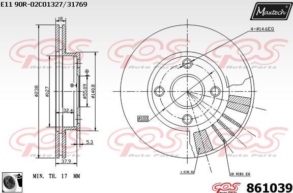 Maxtech 70203049 - Ремкомплект, гальмівний супорт autocars.com.ua