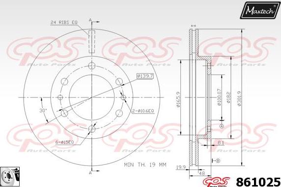 Maxtech 71810006 - Направляючий болт, корпус скоби гальма autocars.com.ua