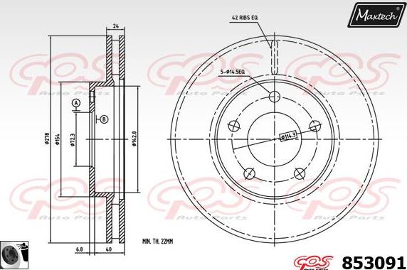 Maxtech 71810032 - Направляючий болт, корпус скоби гальма autocars.com.ua