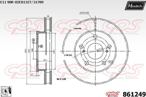 Maxtech 71810043 - Направляючий болт, корпус скоби гальма autocars.com.ua