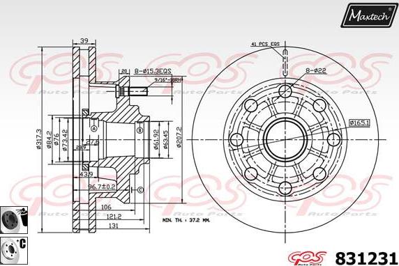 Maxtech 71810047 - Направляючий болт, корпус скоби гальма autocars.com.ua