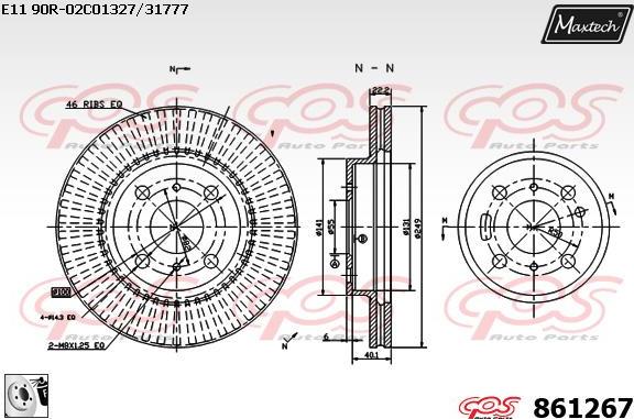 Maxtech 71810048 - Направляючий болт, корпус скоби гальма autocars.com.ua