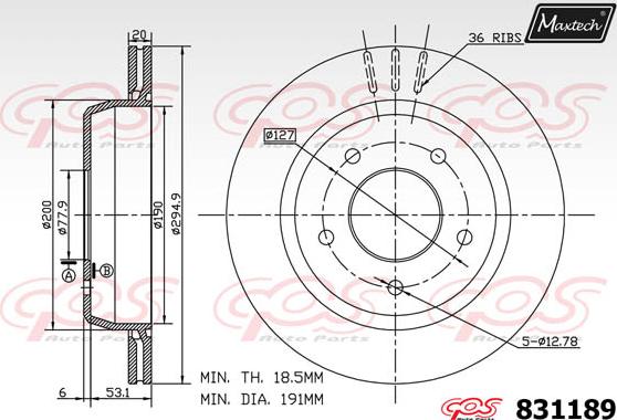 Maxtech 71810057 - Направляющий болт, корпус скобы тормоза autodnr.net