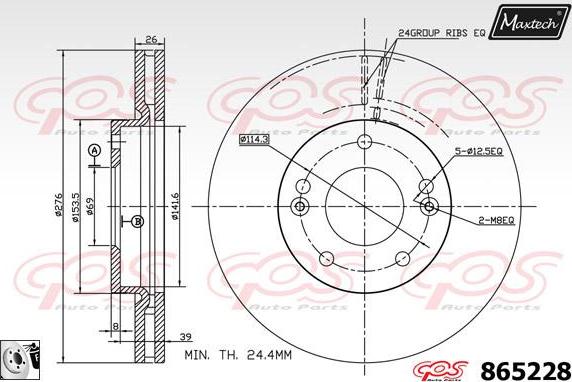 Maxtech 71810079 - Направляючий болт, корпус скоби гальма autocars.com.ua