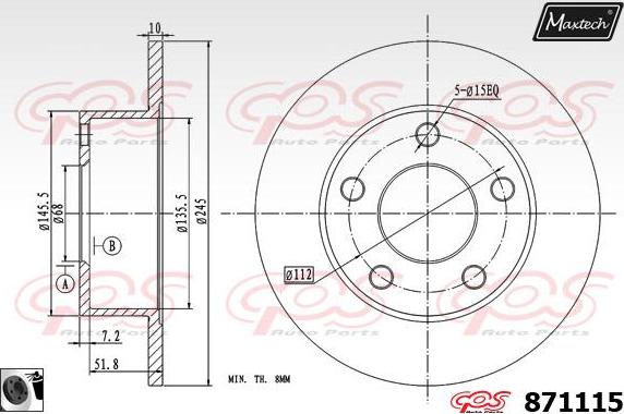 Maxtech 71810087 - Направляючий болт, корпус скоби гальма autocars.com.ua