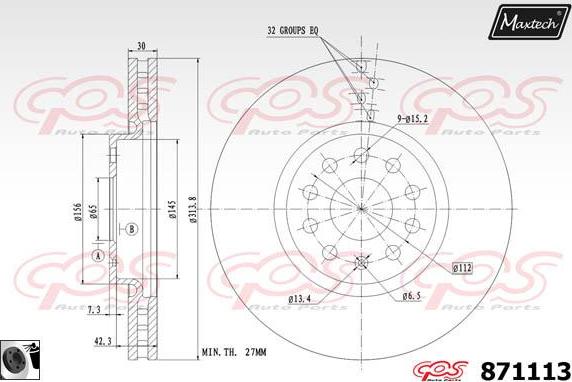 Maxtech 71810102 - Направляючий болт, корпус скоби гальма autocars.com.ua