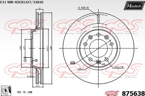 Maxtech 71810118 - Направляючий болт, корпус скоби гальма autocars.com.ua