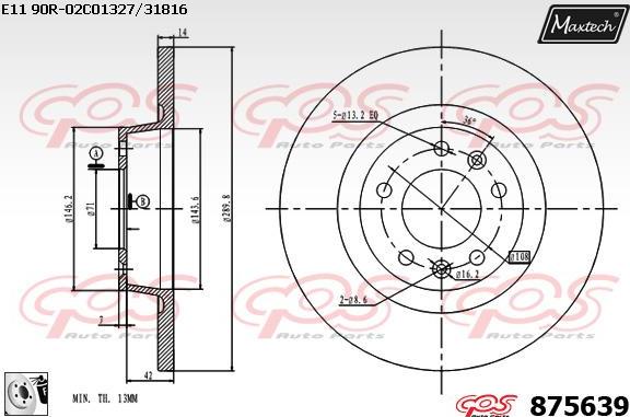 Maxtech 71810119 - Направляючий болт, корпус скоби гальма autocars.com.ua