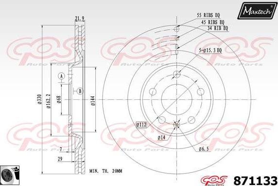 Maxtech 71810131 - Направляючий болт, корпус скоби гальма autocars.com.ua