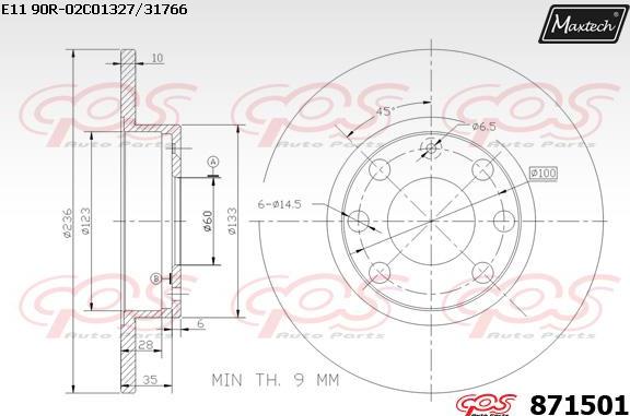 Maxtech 71810132 - Направляючий болт, корпус скоби гальма autocars.com.ua