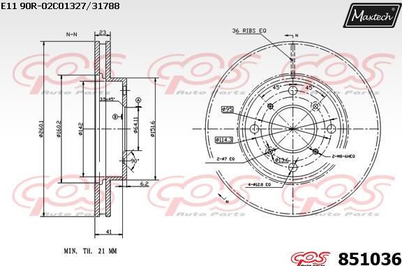 Maxtech 71810144 - Направляючий болт, корпус скоби гальма autocars.com.ua