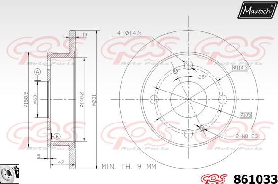 Maxtech 71810146 - Направляючий болт, корпус скоби гальма autocars.com.ua