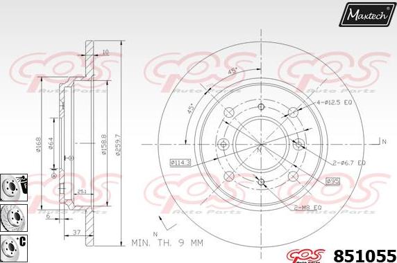 Maxtech 72948039 - Поршень, корпус скоби гальма autocars.com.ua