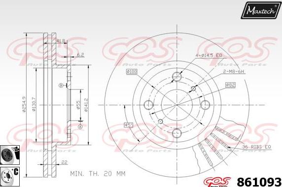 Maxtech 71810173 - Направляючий болт, корпус скоби гальма autocars.com.ua