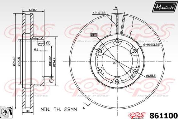 Maxtech 71810214 - Направляючий болт, корпус скоби гальма autocars.com.ua