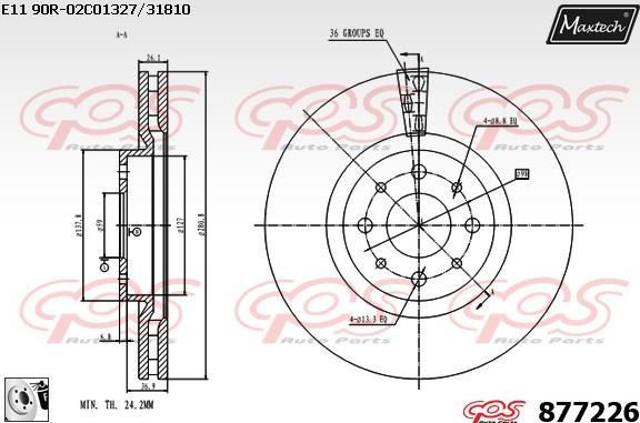 Maxtech 71810239 - Направляючий болт, корпус скоби гальма autocars.com.ua