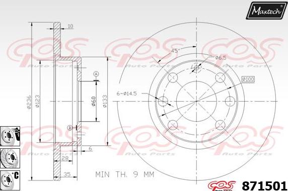 Maxtech 71810265 - Направляючий болт, корпус скоби гальма autocars.com.ua