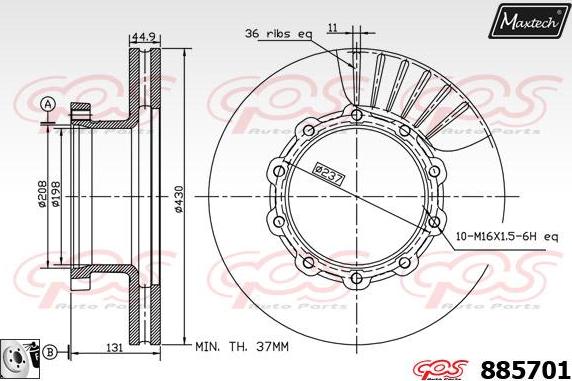 Maxtech 72718012 - Регулювальний елемент, гальмо гальмо гальмівний супорт autocars.com.ua