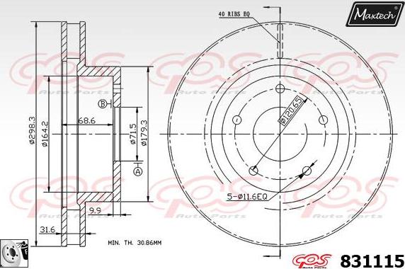 Maxtech 72718024 - Регулювальний елемент, гальмо гальмо гальмівний супорт autocars.com.ua