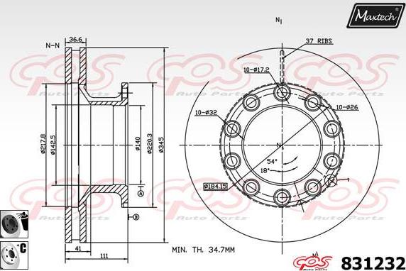 Maxtech 72718026 - Элемент управления, стояночная тормозная система autodnr.net