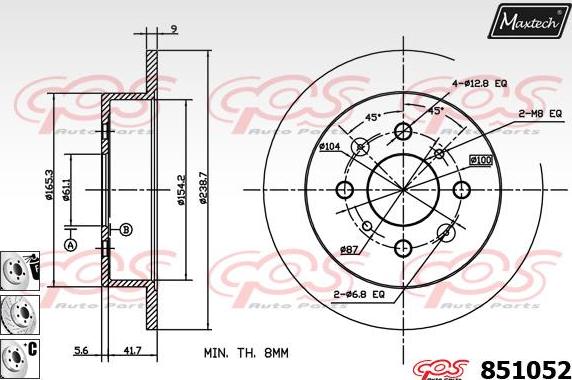 Maxtech 72930003 - Поршень, корпус скоби гальма autocars.com.ua