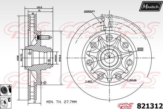 Maxtech 72930018 - Поршень, корпус скоби гальма autocars.com.ua