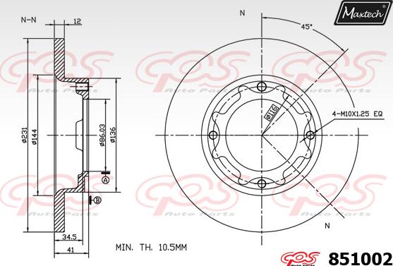 Maxtech 72933003 - Поршень, корпус скоби гальма autocars.com.ua