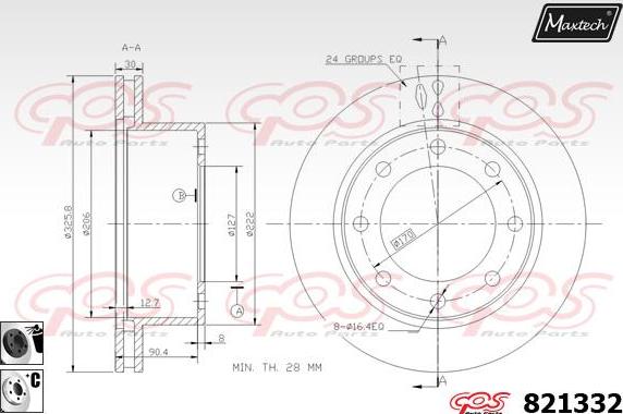 Maxtech 72933004 - Поршень, корпус скоби гальма autocars.com.ua