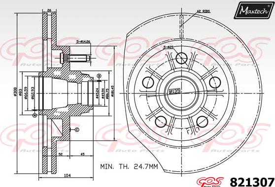 Maxtech 72933006 - Поршень, корпус скоби гальма autocars.com.ua