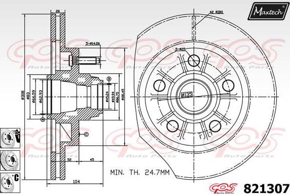 Maxtech 72933007 - Поршень, корпус скоби гальма autocars.com.ua