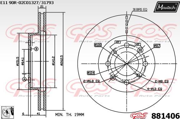 Maxtech 72933010 - Поршень, корпус скоби гальма autocars.com.ua