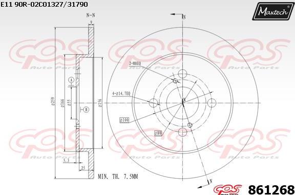 Maxtech 72934004 - Поршень, корпус скоби гальма autocars.com.ua