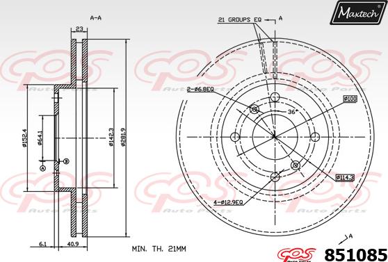 Maxtech 72934009 - Поршень, корпус скоби гальма autocars.com.ua