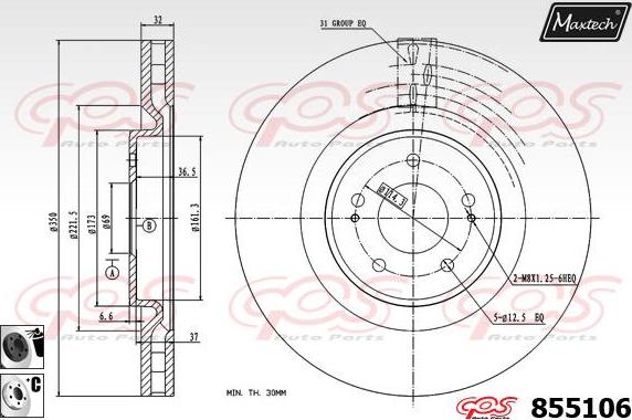 Maxtech 72935002 - Поршень, корпус скоби гальма autocars.com.ua