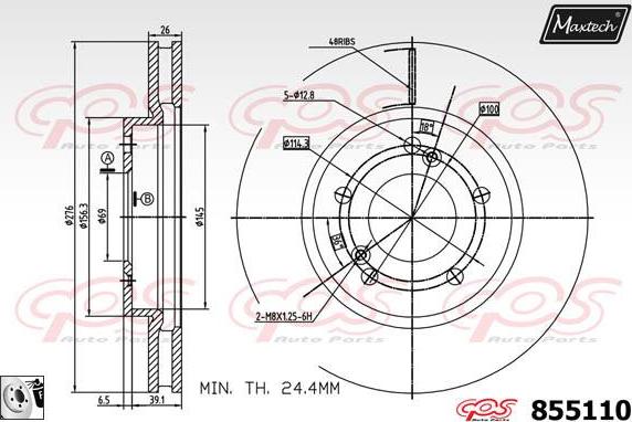 Maxtech 72935005 - Поршень, корпус скоби гальма autocars.com.ua