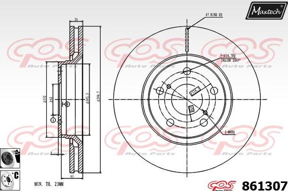 Maxtech 72935007 - Поршень, корпус скоби гальма autocars.com.ua