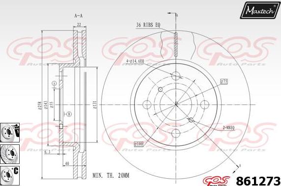 Maxtech 72936008 - Поршень, корпус скоби гальма autocars.com.ua