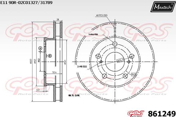 Maxtech 72936009 - Поршень, корпус скоби гальма autocars.com.ua