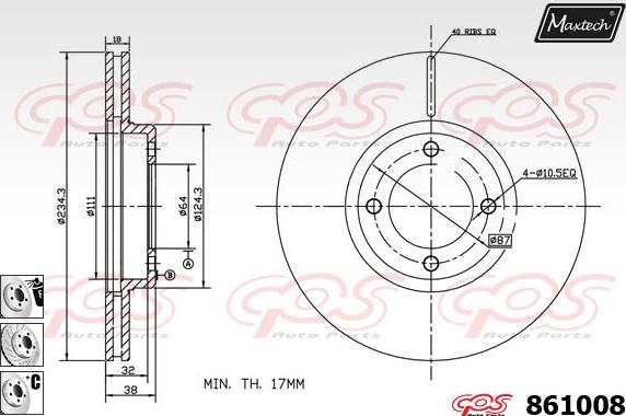 Maxtech 72942005 - Поршень, корпус скоби гальма autocars.com.ua