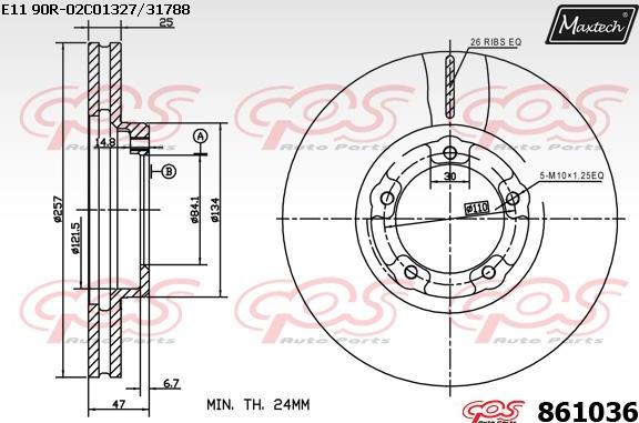 Maxtech 72938015 - Поршень, корпус скоби гальма autocars.com.ua