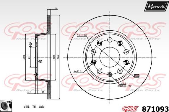 Maxtech 72938016 - Поршень, корпус скоби гальма autocars.com.ua