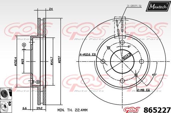 Maxtech 72938018 - Поршень, корпус скоби гальма autocars.com.ua