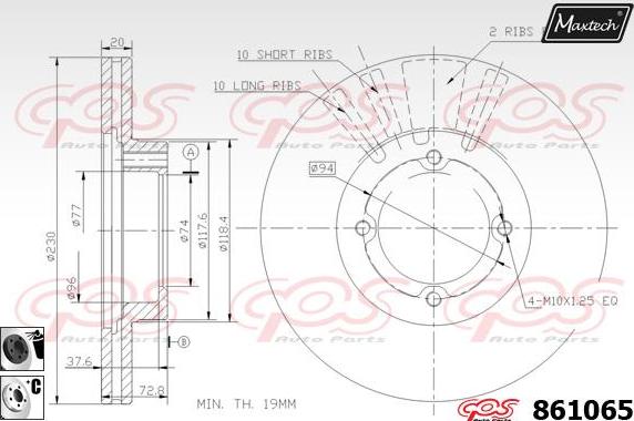 Maxtech 72938022 - Поршень, корпус скоби гальма autocars.com.ua