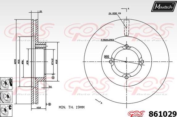 Maxtech 72938023 - Поршень, корпус скоби гальма autocars.com.ua